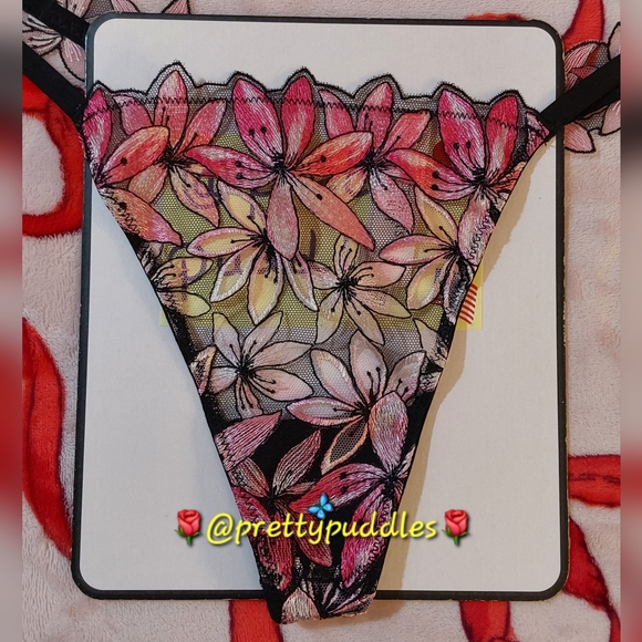 🪷 VS Very Sexy Ziggy Glam Floral Embroidery Thong Panty 🪷 - Picture 8 of 16